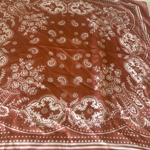 Rust Paisley Bandana Scarf - Picture 2 of 3